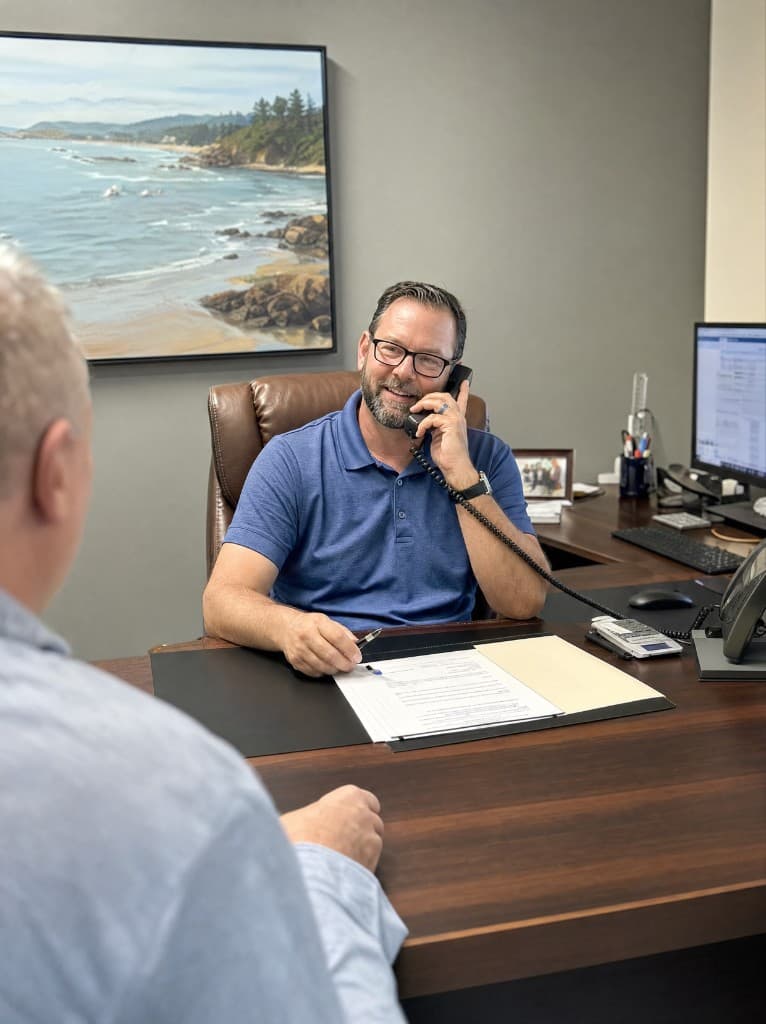 Financial advisor on a call with a pre-qualified prospect
