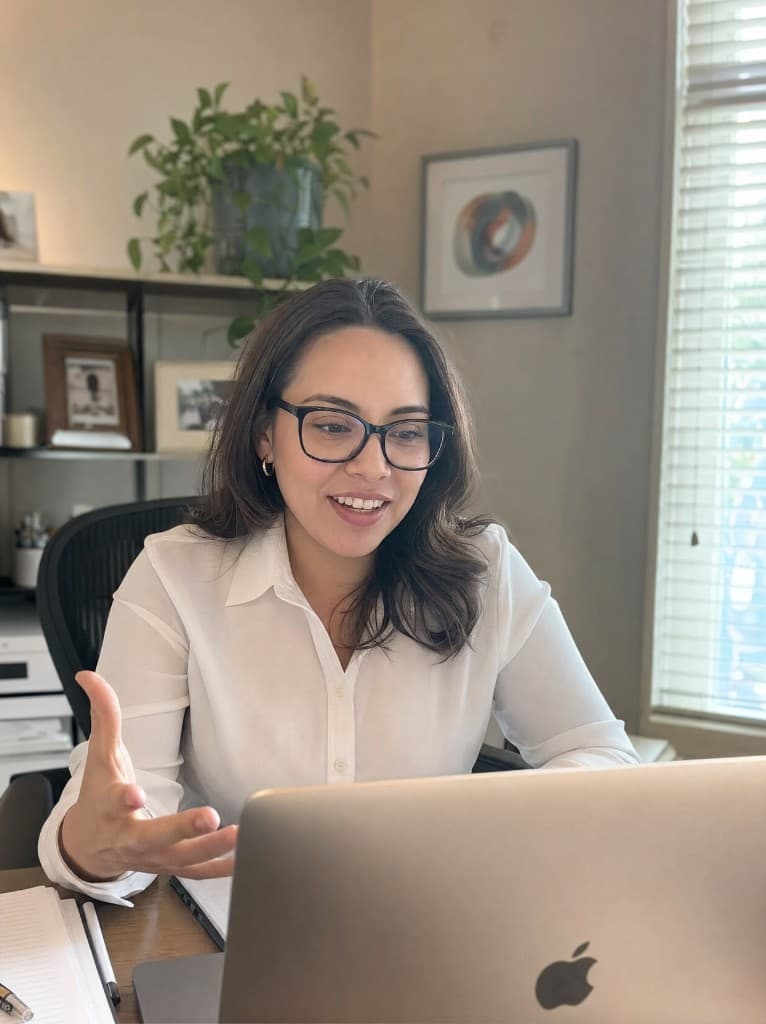 Producer on a video call with a warm IUL appointment